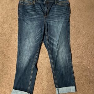 Seven7 slim straight tummyless jeans. Size 16W. Very flattering.